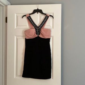 Pink and Black Formal Dress